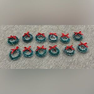 Set of 12 Miniature Holiday Wreaths